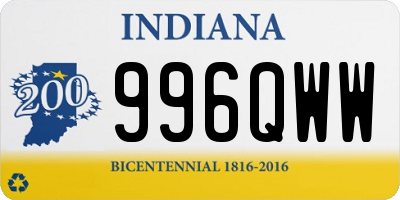 IN license plate 996QWW