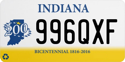 IN license plate 996QXF