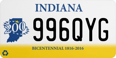 IN license plate 996QYG