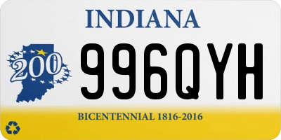 IN license plate 996QYH