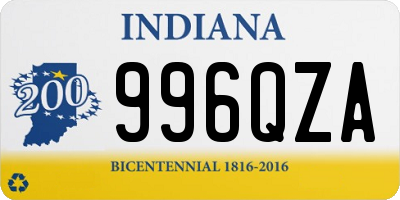 IN license plate 996QZA