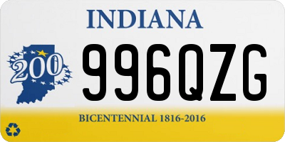 IN license plate 996QZG