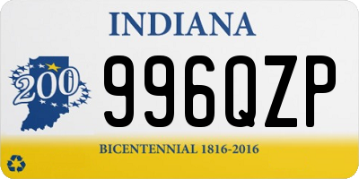 IN license plate 996QZP