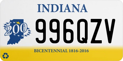 IN license plate 996QZV