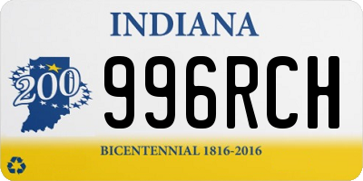 IN license plate 996RCH