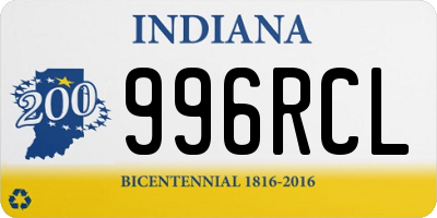 IN license plate 996RCL