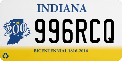 IN license plate 996RCQ