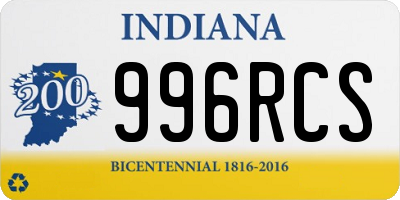 IN license plate 996RCS