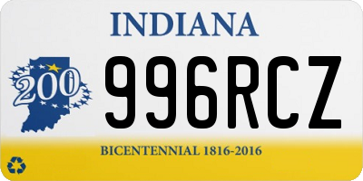 IN license plate 996RCZ