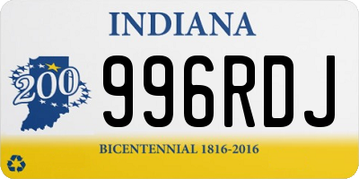 IN license plate 996RDJ