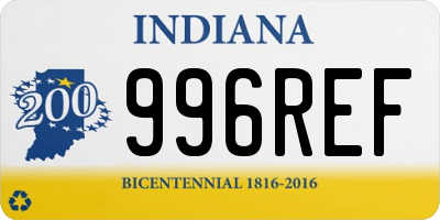 IN license plate 996REF