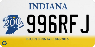 IN license plate 996RFJ