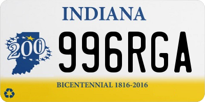 IN license plate 996RGA