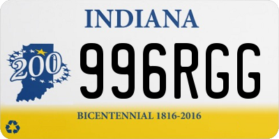 IN license plate 996RGG