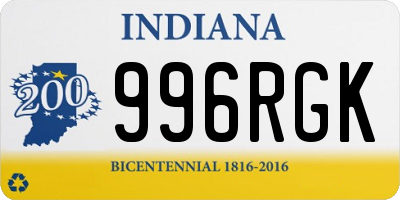 IN license plate 996RGK