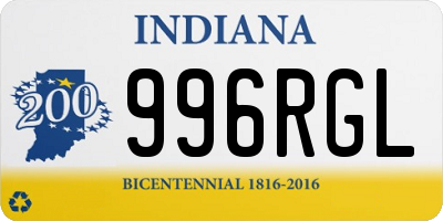 IN license plate 996RGL