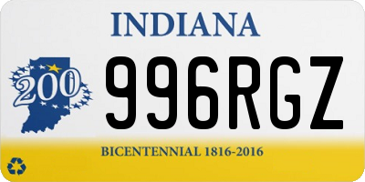 IN license plate 996RGZ