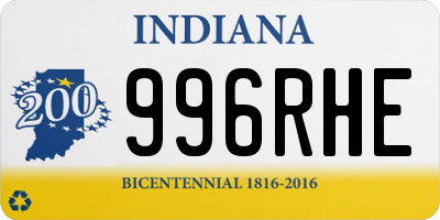 IN license plate 996RHE