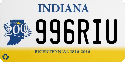 IN license plate 996RIU