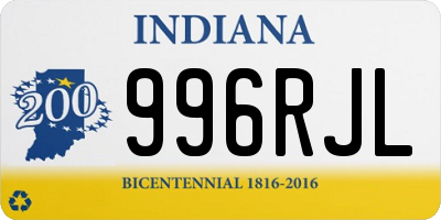 IN license plate 996RJL