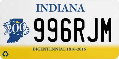 IN license plate 996RJM