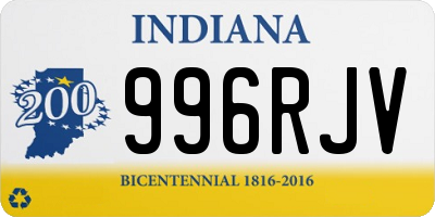 IN license plate 996RJV