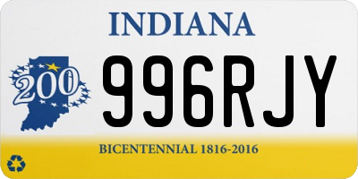 IN license plate 996RJY