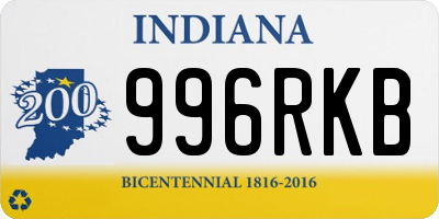 IN license plate 996RKB