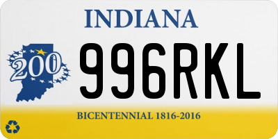 IN license plate 996RKL