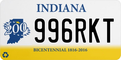 IN license plate 996RKT