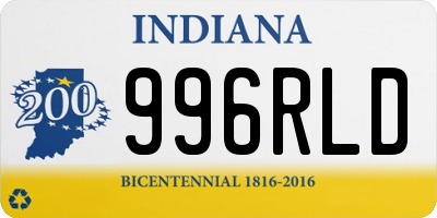 IN license plate 996RLD