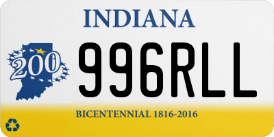 IN license plate 996RLL