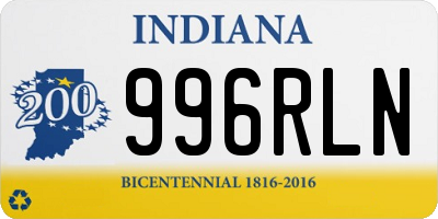 IN license plate 996RLN
