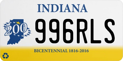 IN license plate 996RLS