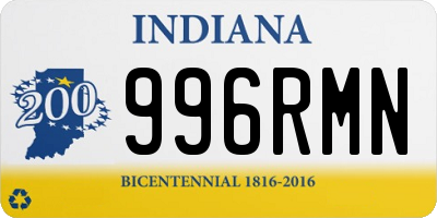 IN license plate 996RMN