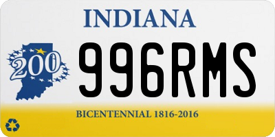 IN license plate 996RMS