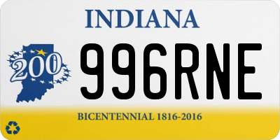 IN license plate 996RNE