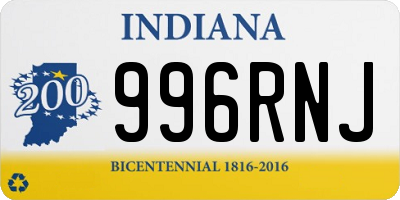 IN license plate 996RNJ