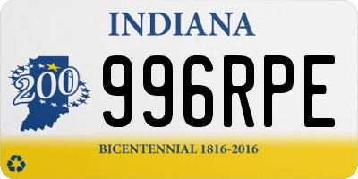 IN license plate 996RPE
