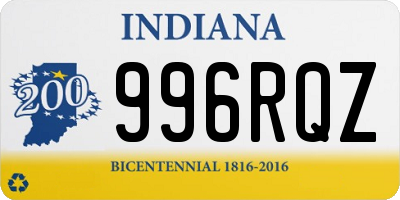 IN license plate 996RQZ