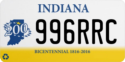 IN license plate 996RRC