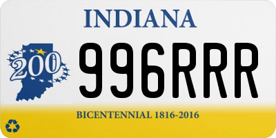 IN license plate 996RRR