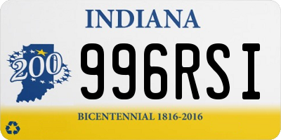 IN license plate 996RSI