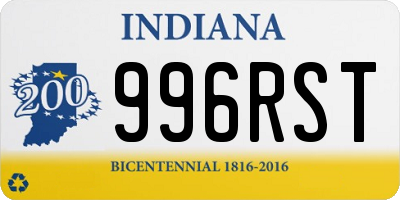 IN license plate 996RST