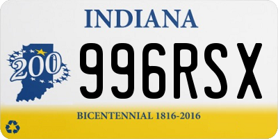 IN license plate 996RSX