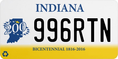 IN license plate 996RTN