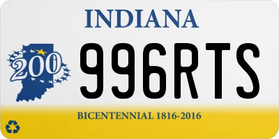 IN license plate 996RTS