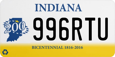 IN license plate 996RTU