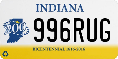 IN license plate 996RUG