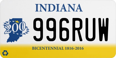 IN license plate 996RUW